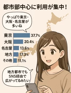都市部中心に利用が集中！